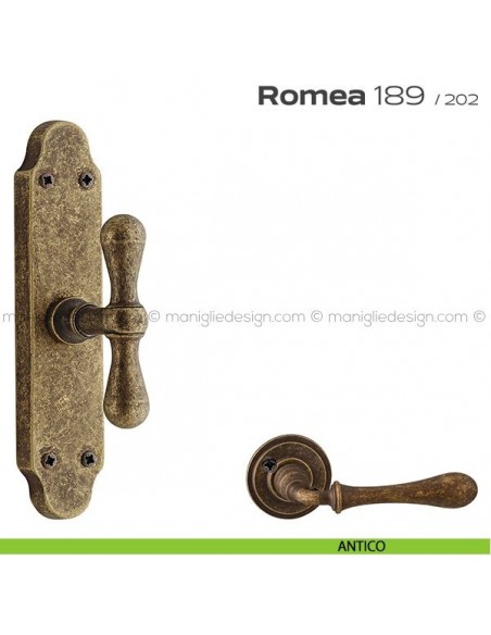 Maniglia per finestra cremonese 189 Romea Reguitti antico