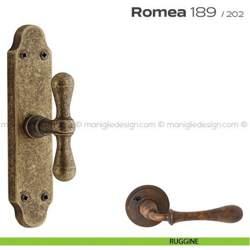 Maniglia per finestra cremonese 189 Romea Reguitti ruggine