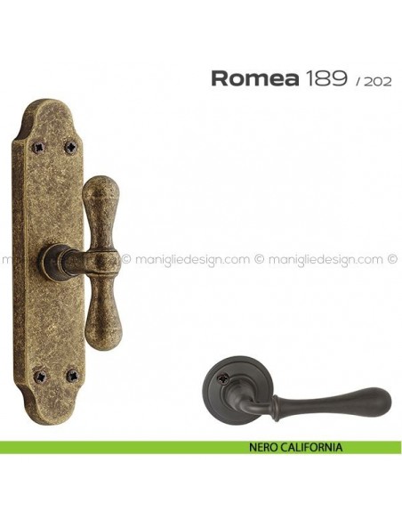 Maniglia per finestra cremonese 189 Romea Reguitti nero california