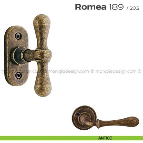 Maniglia per finestra martellina 189 Romea Reguitti antico