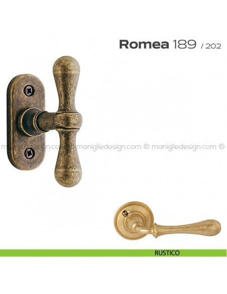 Maniglia per finestra martellina 189 Romea Reguitti rustico