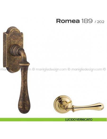 Maniglia per finestra martellina 189 Romea Reguitti lucido verniciato