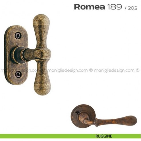 Maniglia per finestra martellina 189 Romea Reguitti ruggine