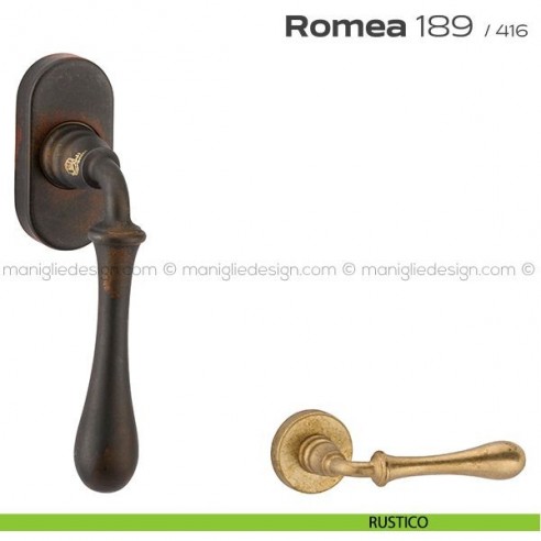 Maniglia martellina DK per finestra 189 Romea Reguitti rustico