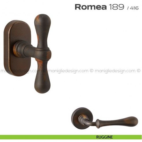 Maniglia martellina per finestra 189 Romea Reguitti ruggine