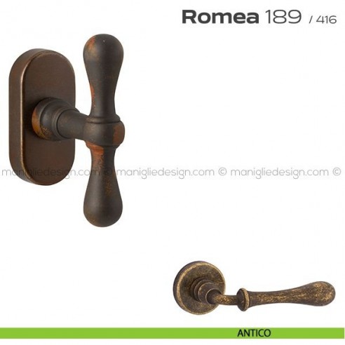 Maniglia martellina per finestra 189 Romea Reguitti antico