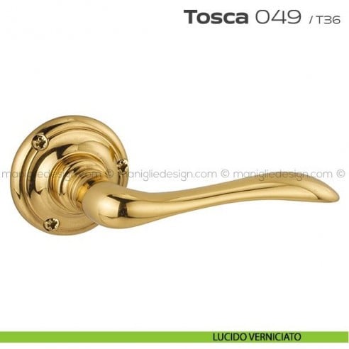 Maniglia per porta 049 Tosca Reguitti con viti a vista lucido verniciato