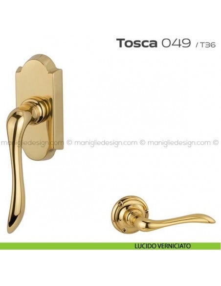 Maniglia per finestra martellina DK 049 Tosca Reguitti lucido verniciato
