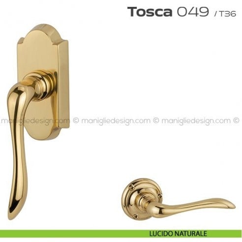 Maniglia per finestra martellina DK 049 Tosca Reguitti lucido naturale