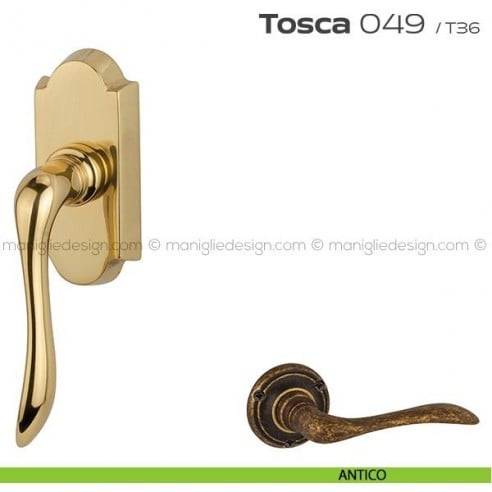 Maniglia per finestra martellina DK 049 Tosca Reguitti antico