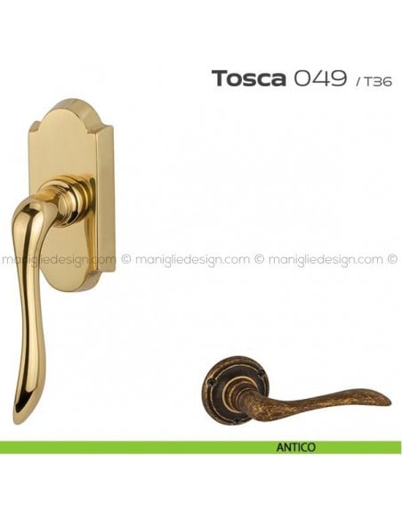 Maniglia per finestra martellina DK 049 Tosca Reguitti antico