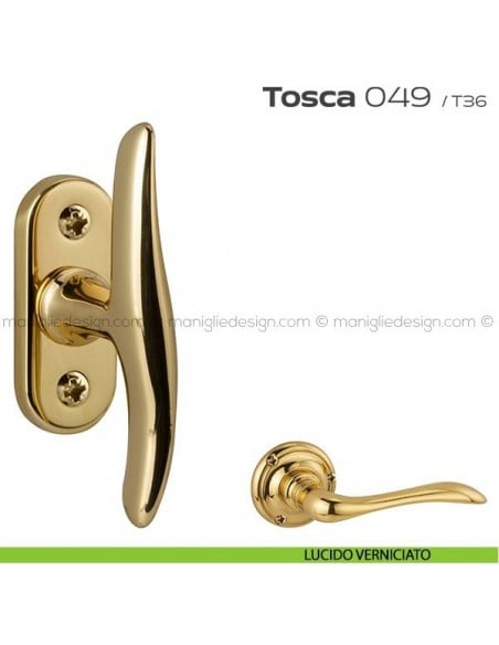 Maniglia per finestra martellina 049 Tosca Reguitti lucido verniciato