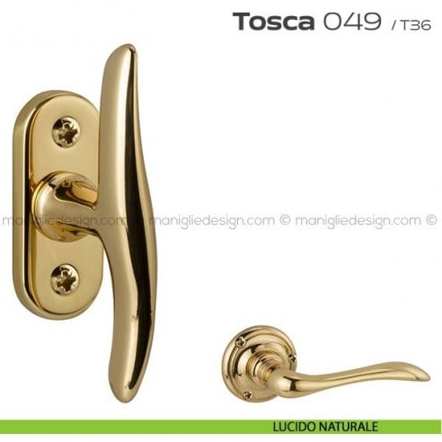 Maniglia per finestra martellina 049 Tosca Reguitti lucido naturale