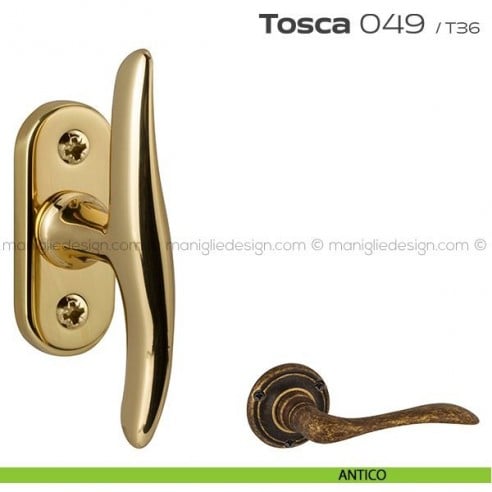 Maniglia per finestra martellina 049 Tosca Reguitti antico