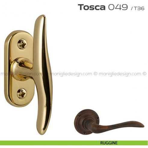 Maniglia per finestra martellina 049 Tosca Reguitti ruggine