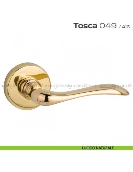 Maniglia per porta 049 Tosca Reguitti lucido naturale