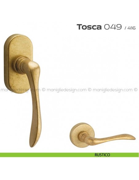 Maniglia martellina DK per finestra 049 Tosca Reguitti rustico