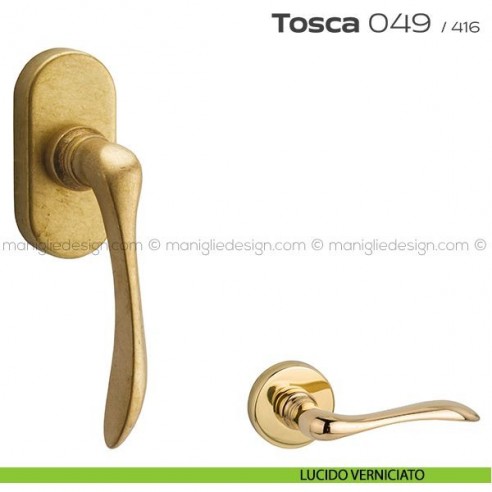 Maniglia martellina DK per finestra 049 Tosca Reguitti lucido verniciato