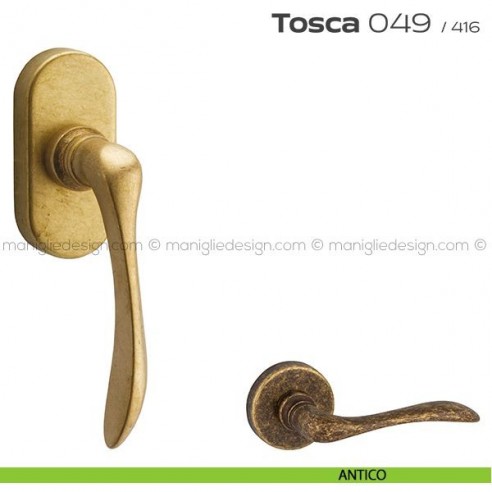 Maniglia martellina DK per finestra 049 Tosca Reguitti antico