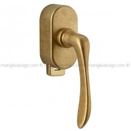 Maniglia per finestra DK con pulsante su placca 049 Tosca Reguitti