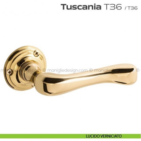 Maniglia per porta T36 Tuscania Reguitti con viti a vista lucido verniciato