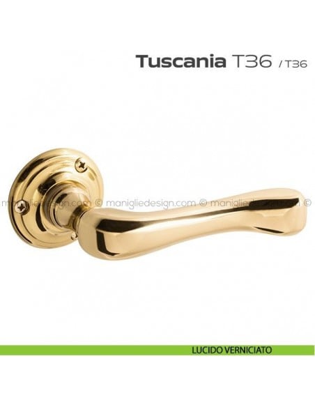 Maniglia per porta T36 Tuscania Reguitti con viti a vista lucido verniciato