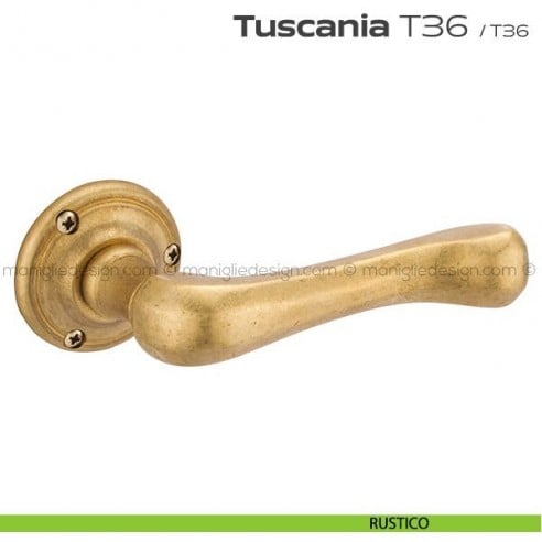Maniglia per porta T36 Tuscania Reguitti con viti a vista rustico