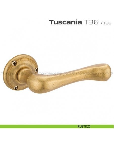 Maniglia per porta T36 Tuscania Reguitti con viti a vista rustico
