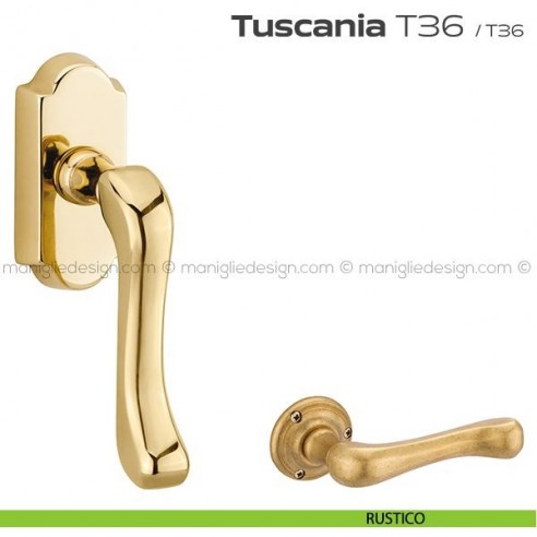 Maniglia per finestra martellina DK T36 Tuscania Reguitti rustico