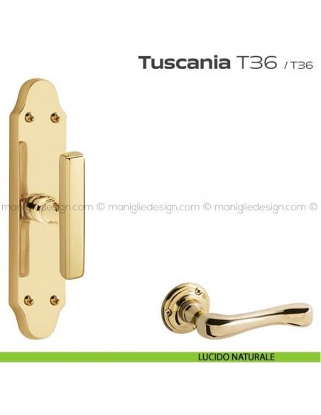 Maniglia per finestra cremonese T36 Tuscania Reguitti lucido naturale