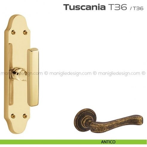 Maniglia per finestra cremonese T36 Tuscania Reguitti antico