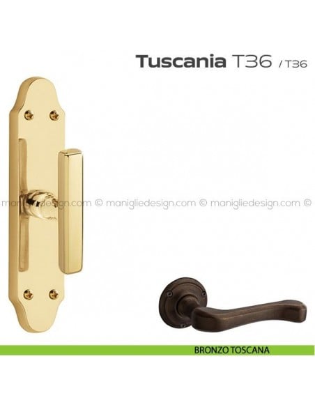 Maniglia per finestra cremonese T36 Tuscania Reguitti bronzo toscana
