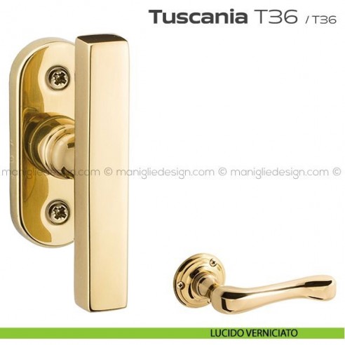 Maniglia per finestra martellina T36 Tuscania Reguitti lucido verniciato