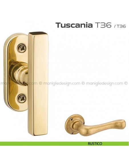 Maniglia per finestra martellina T36 Tuscania Reguitti rustico