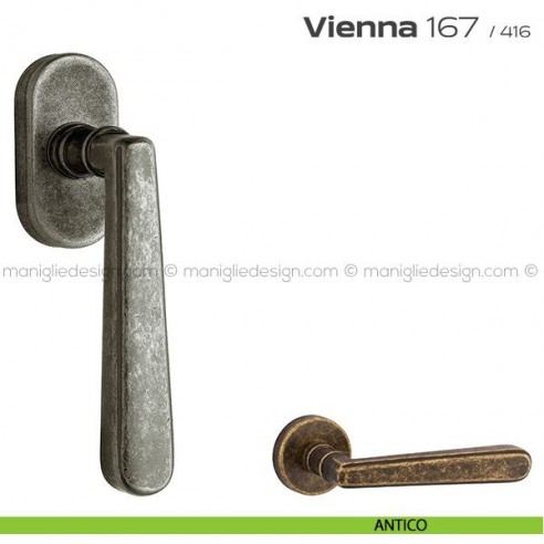 Maniglia martellina DK per finestra 167 Vienna Reguitti antico