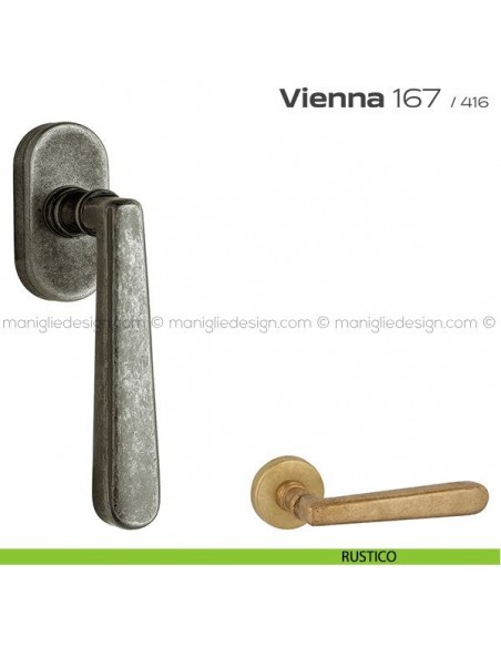 Maniglia martellina DK per finestra 167 Vienna Reguitti rustico