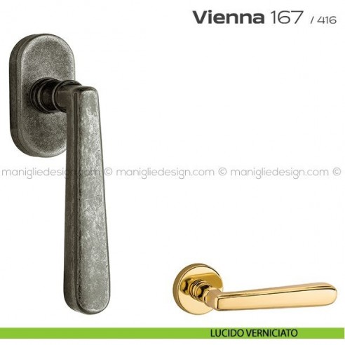 Maniglia martellina DK per finestra 167 Vienna Reguitti lucido verniciato