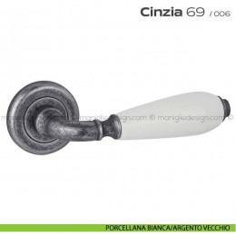 Maniglia porcellana per porta 069 Cinzia Reguitti rosetta ad avvitare 2