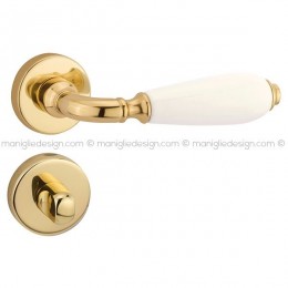 Maniglia con porcellana per porta con nottolino 069 Cinzia Reguitti