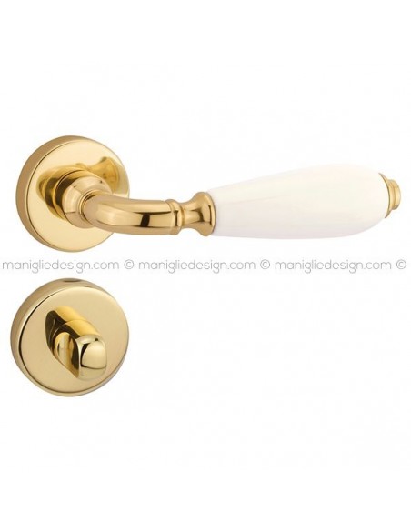 Maniglia con porcellana per porta con nottolino 069 Cinzia Reguitti