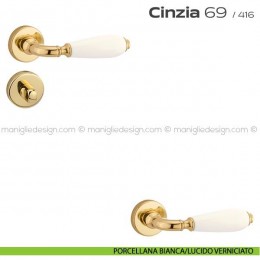 Maniglia con porcellana per porta con nottolino 069 Cinzia Reguitti 2