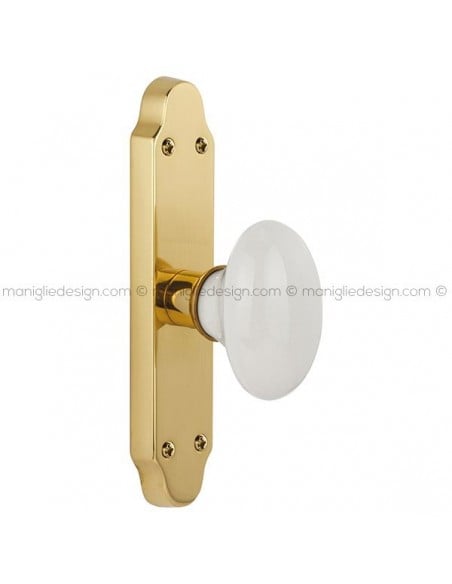 Maniglia per finestra cremonese 53 Ovale Porcellana Reguitti