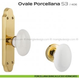 Maniglia per finestra cremonese 53 Ovale Porcellana Reguitti 2