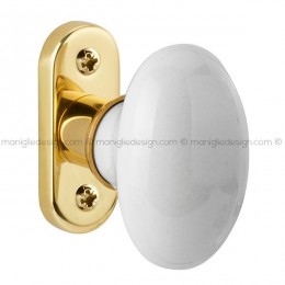 Maniglia per finestra martellina 53 Ovale Porcellana Reguitti