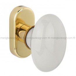 Maniglia per finestra martellina DK impugnatura a T 53 Ovale Porcellana Reguitti