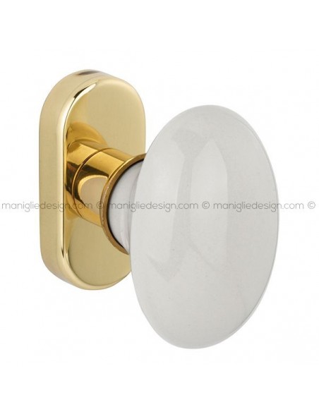 Maniglia per finestra martellina DK impugnatura a T 53 Ovale Porcellana Reguitti