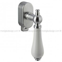 Maniglia per finestra DK con pulsante su placca 168 Sandra Reguitti