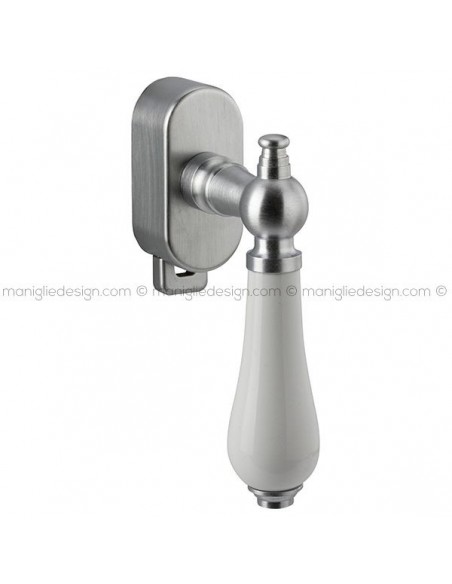 Maniglia per finestra DK con pulsante su placca 168 Sandra Reguitti