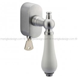 Maniglia per finestra martellina DK con chiave su placca 168 Sandra Reguitti