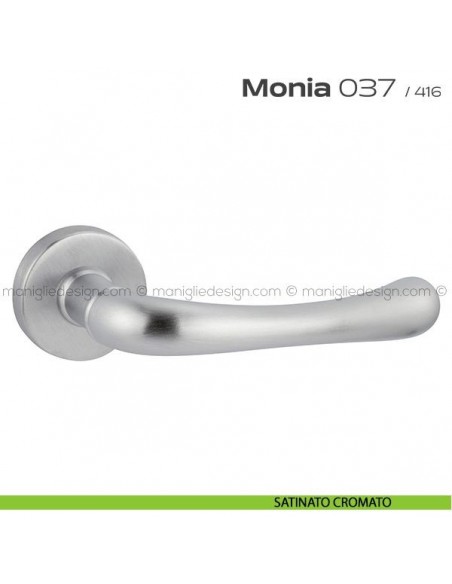 Maniglia per porta 37 Monia Reguitti satinato cromato